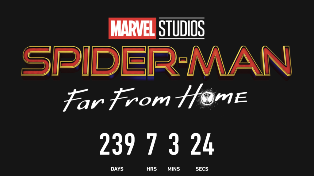 Spider-Man Far From Home Countdown Clock
