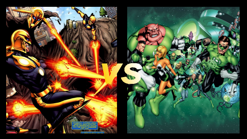 Green Lantern Corps vs The Nova Corps