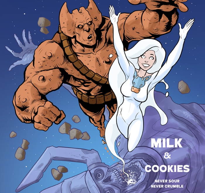 food based milk and cookies