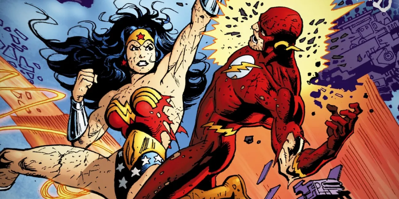 Wonder Woman vs Flash Comic Fight