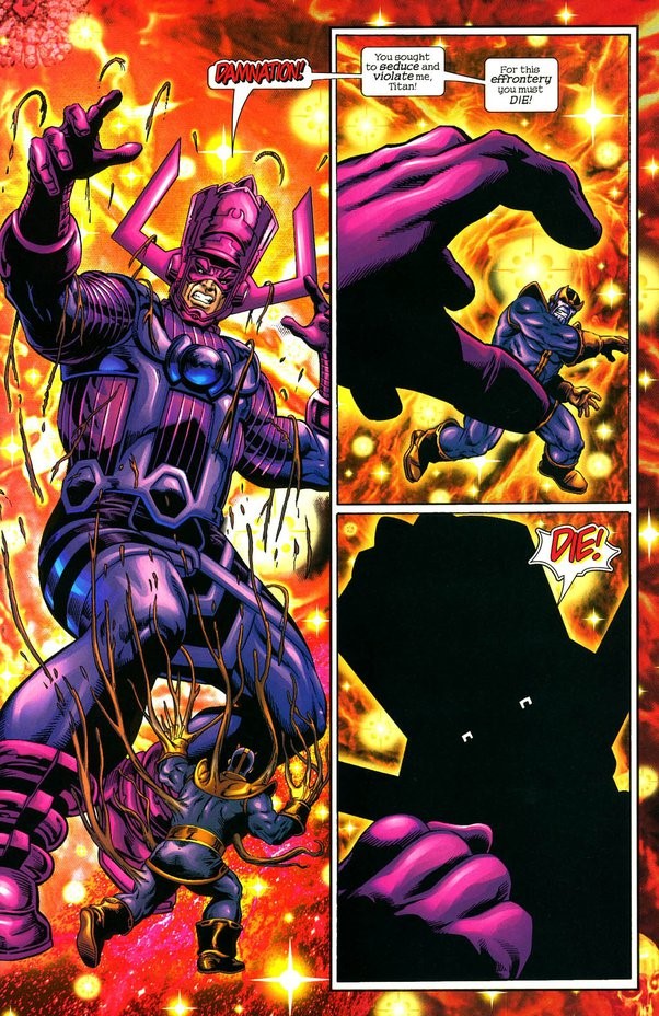 Galactus squishes Thanos