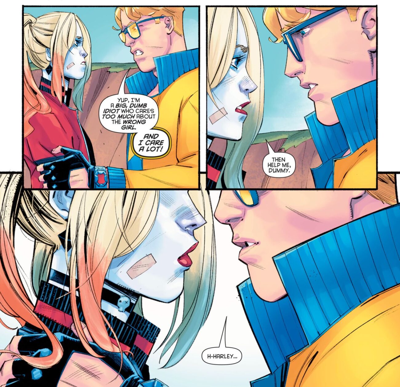 Hrley Quinn and Booster Gold