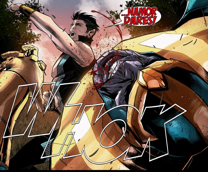Namor makes Thanos bleed