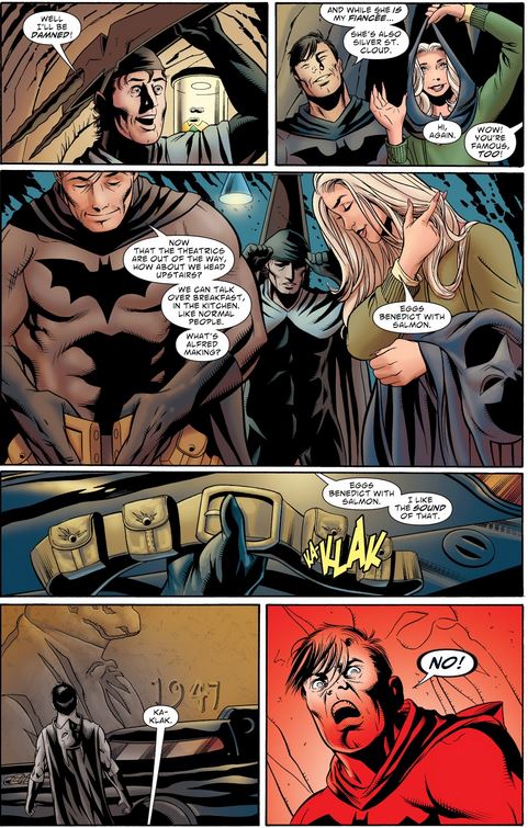 Batman reveals himself to onomatopeia