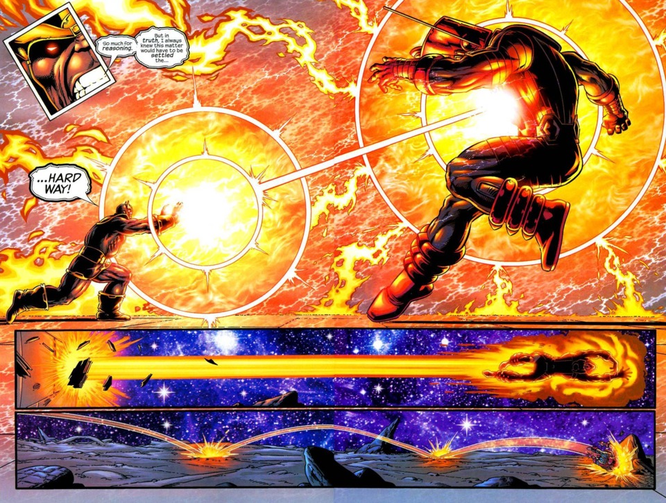 Thanos Energy blast vs galactus