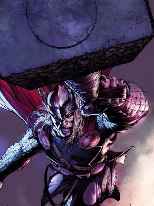 Thor flying comics