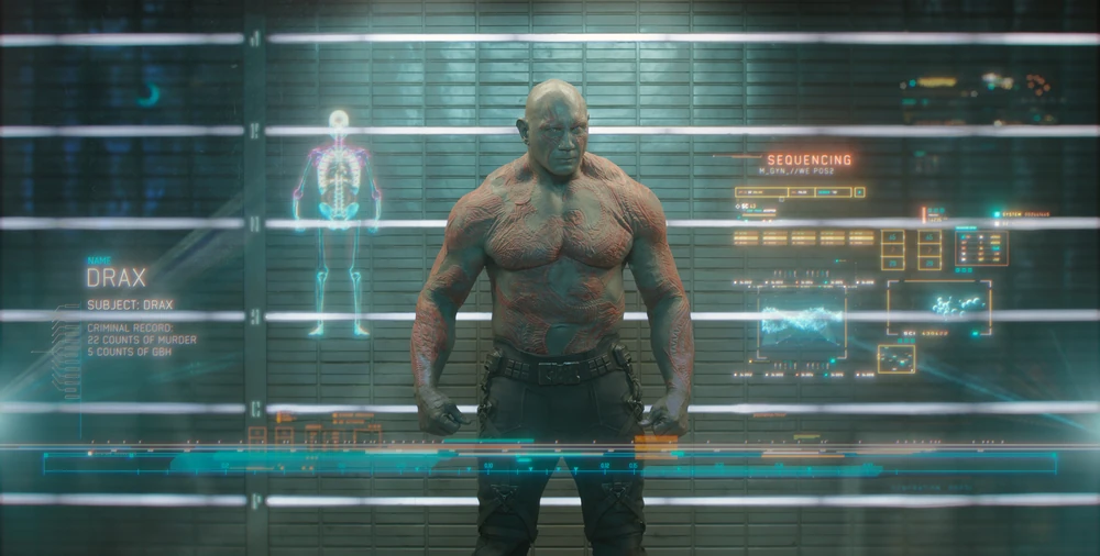Drax in the first gotg movie