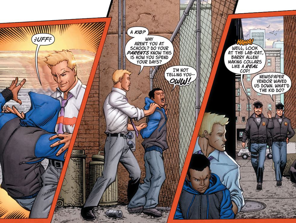 Barry Allen arresting Wally West
