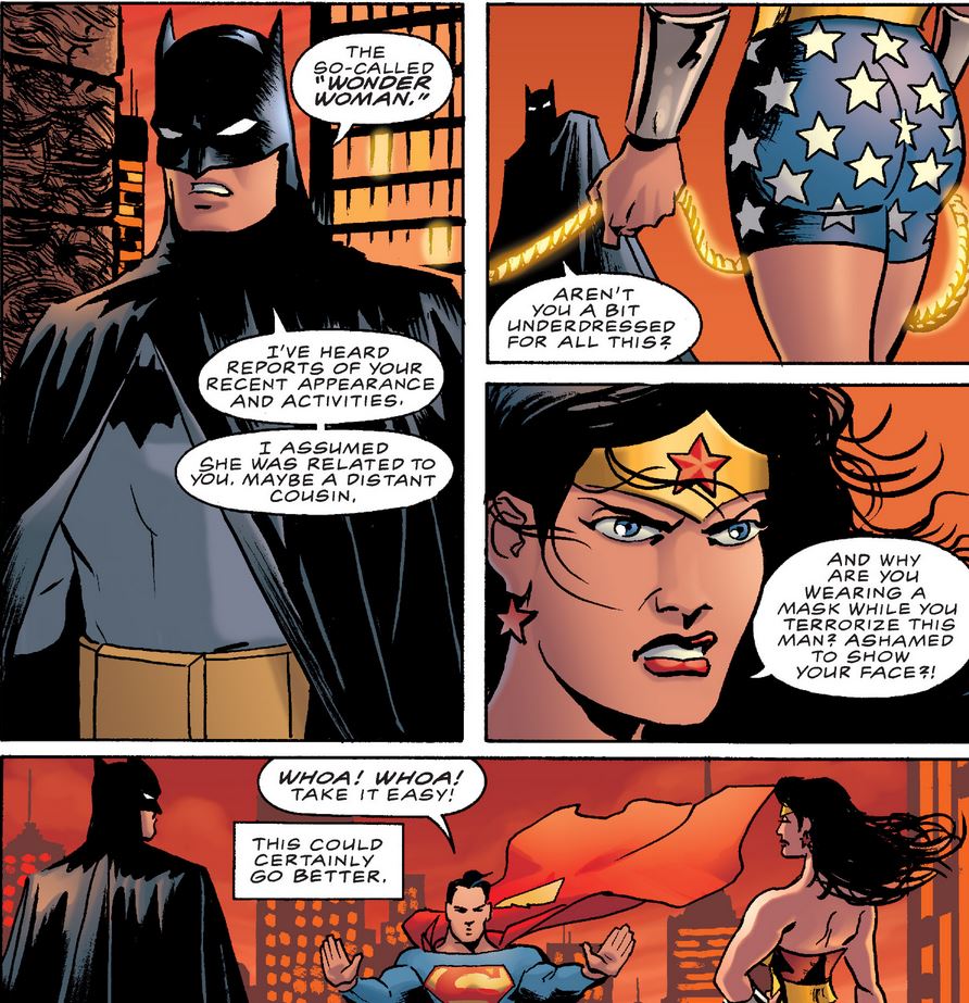 Wonder Woman and Batman Rude meeting