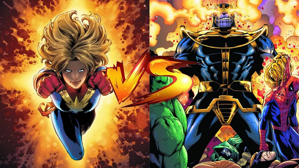 Captain Marvel vs. Thanos Who Is Stronger Who Would Win