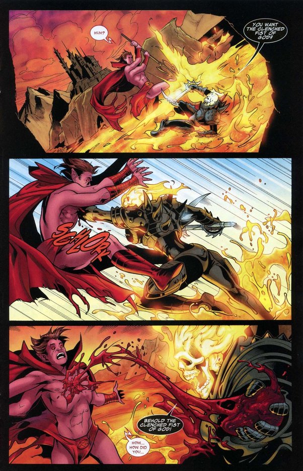 Ghost Rider defeats mephisto