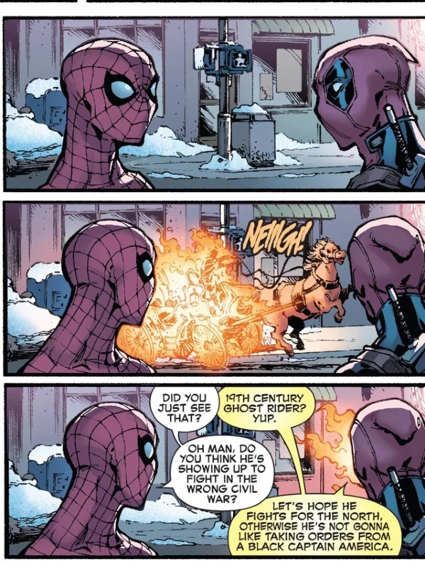 deadpool spider man friends civil war joke