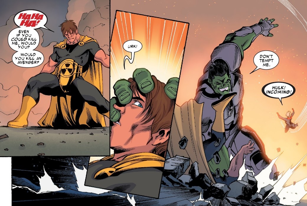 Hulk defeating Hyperion
