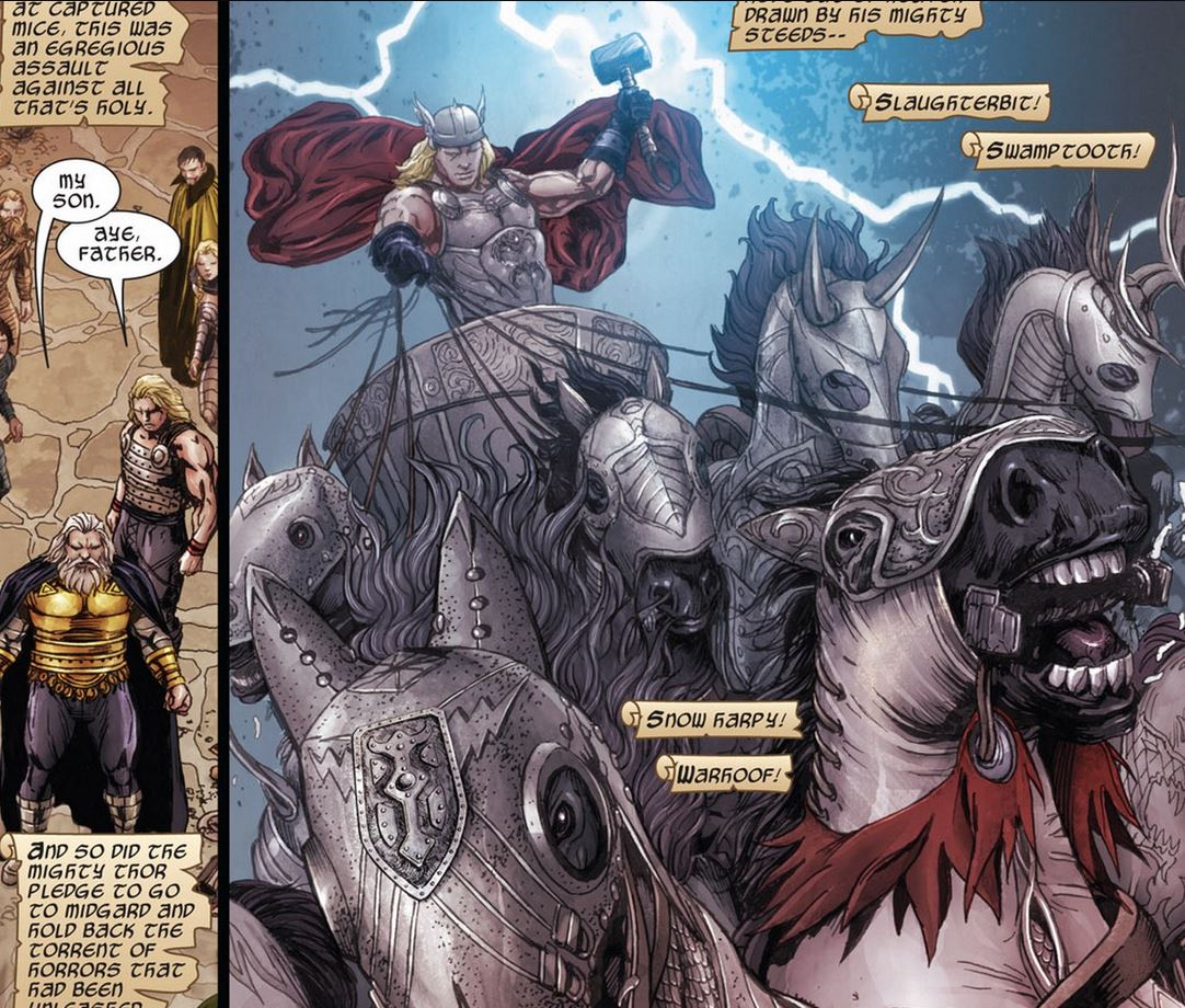 Thor with his steeds