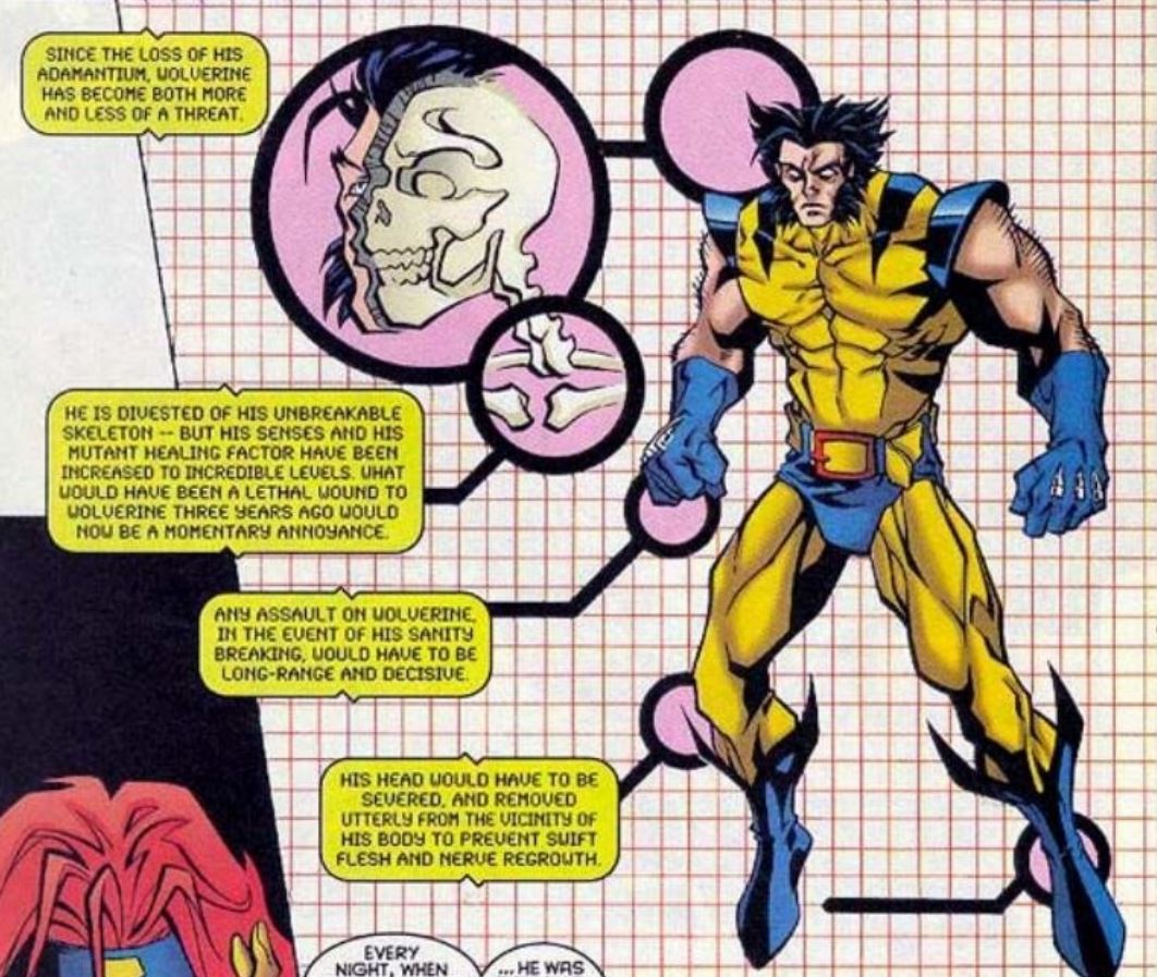 Wolverine healing factor increasing after adamantium was lost