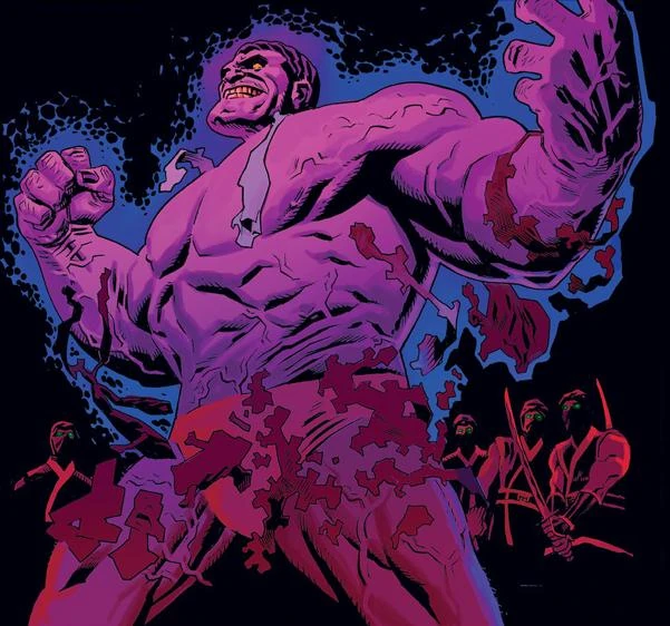 Normal Osborn as purple Hulk