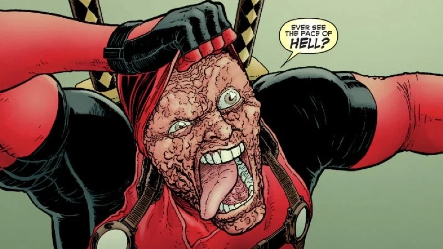 deadpool comic face of hell