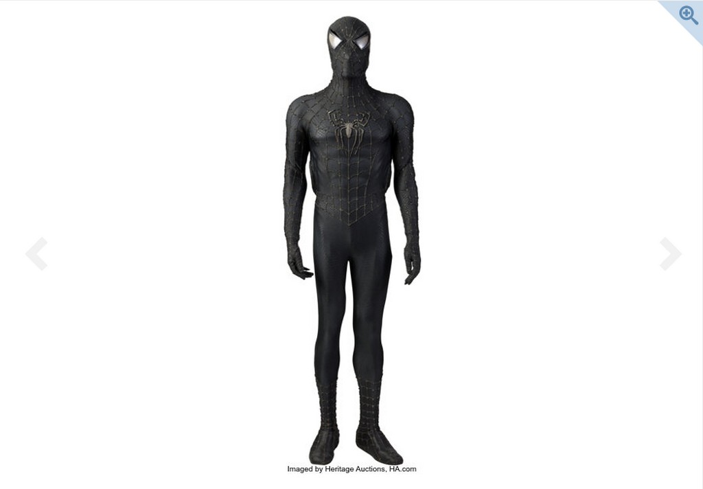 black spider man suit